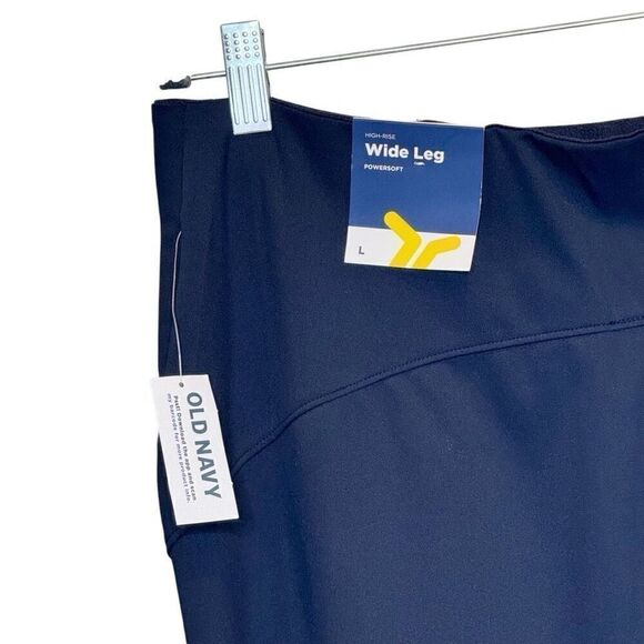 Old Navy NWT navy blue wide leg power soft leggings size L - Picture 6 of 16